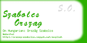 szabolcs orszag business card